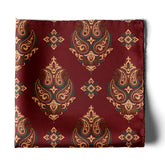 MAROON & BLACK MYSTERY SILK POCKET SQUARE